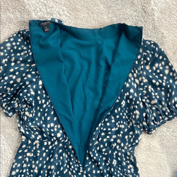 Ann Taylor Blue Polka Dot Long Sleeve Dress - Picture 12 of 12